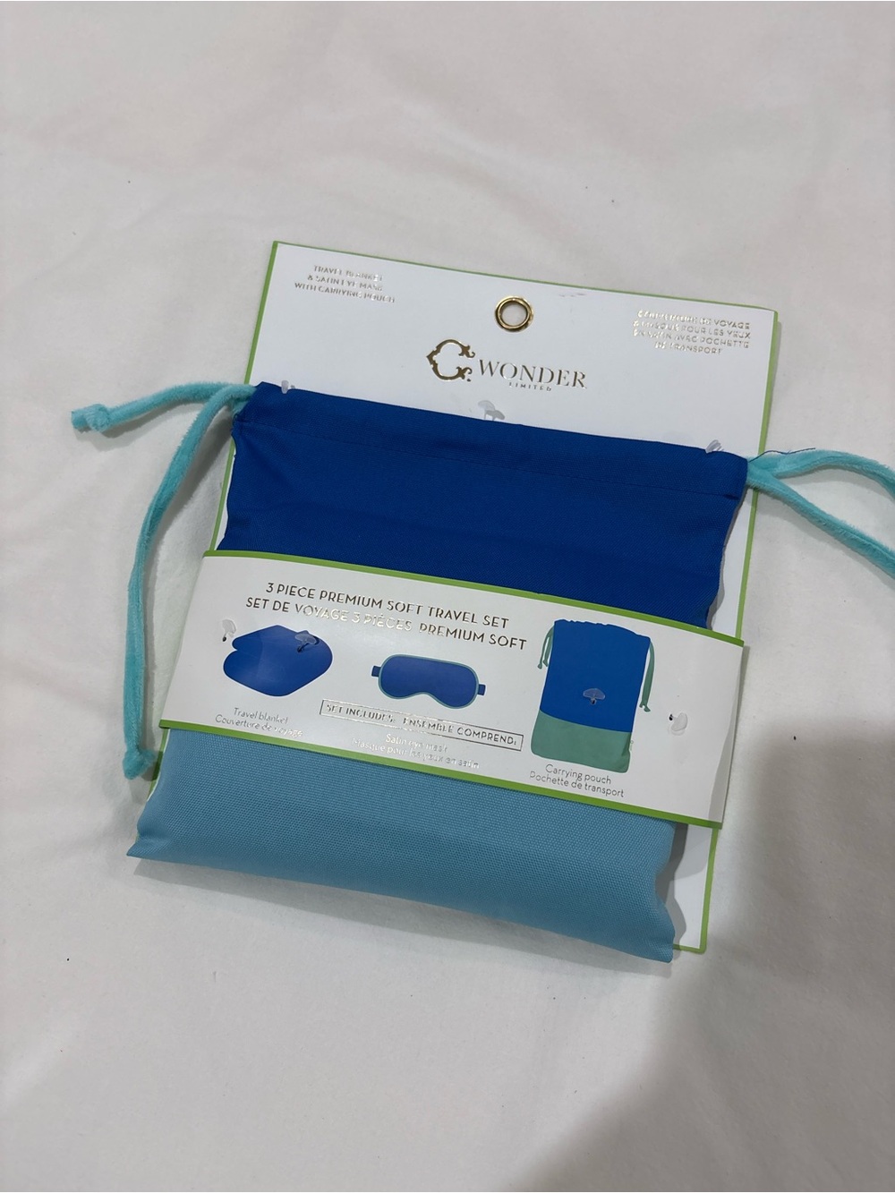 Wonder Basics Blue 3-Piece Travel Set - Royal & Sky Blue